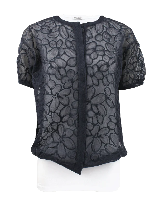 Embossed Cardigan With Tee Slim Fit Regular Fit Oversized