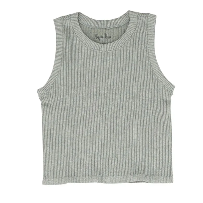 Gray Solid Tank charcoal tank top