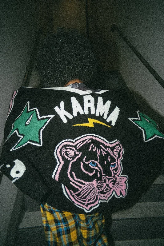 Mother is Mothering (Karma Version) Oversized Cardigan Embroidered Appliqued Beaded