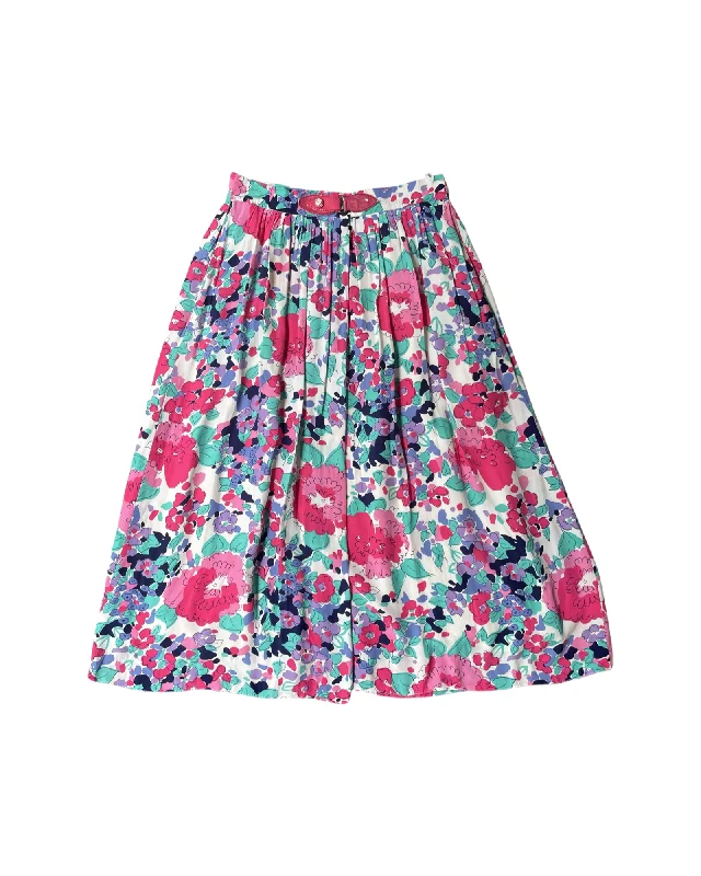 Vintage 80’s Flower Skirt corduroy skirt cozy