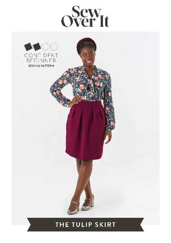 Tulip Skirt PDF Sewing Pattern flowy skirt hem