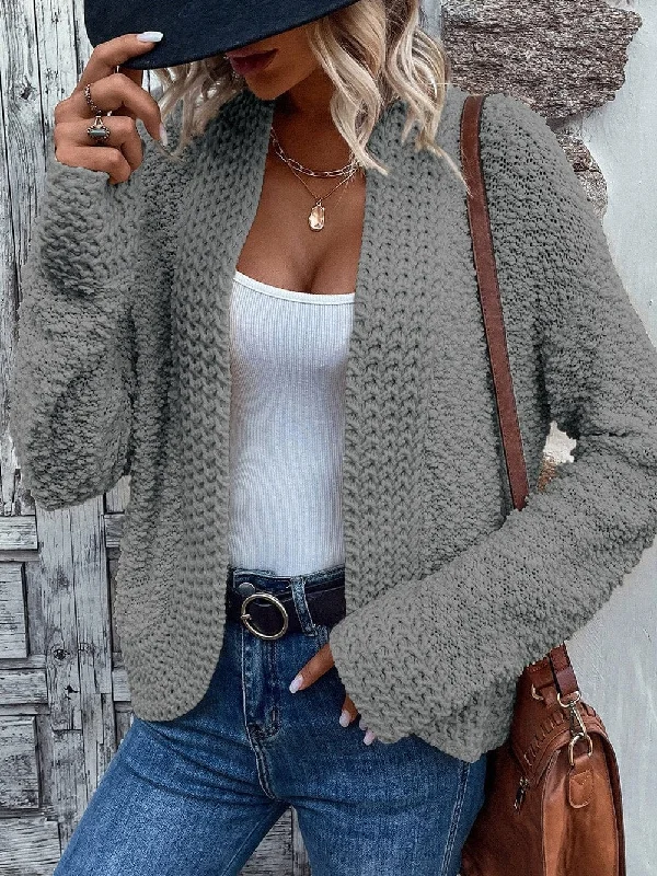 Soft Fluffy Cardigan Iron Safe Non-Iron Wrinkle Free