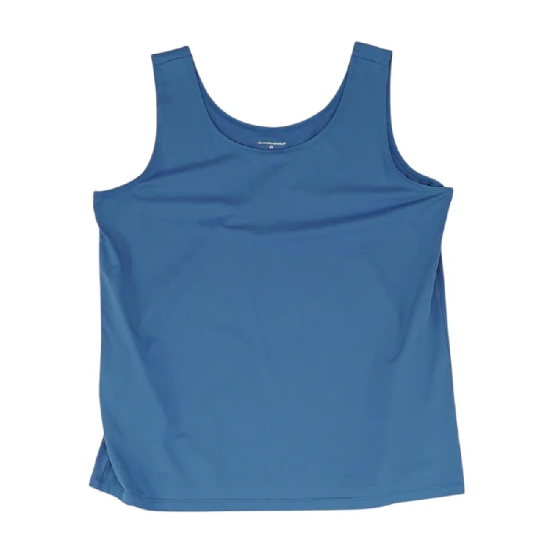 Blue Solid Tank coral tank top