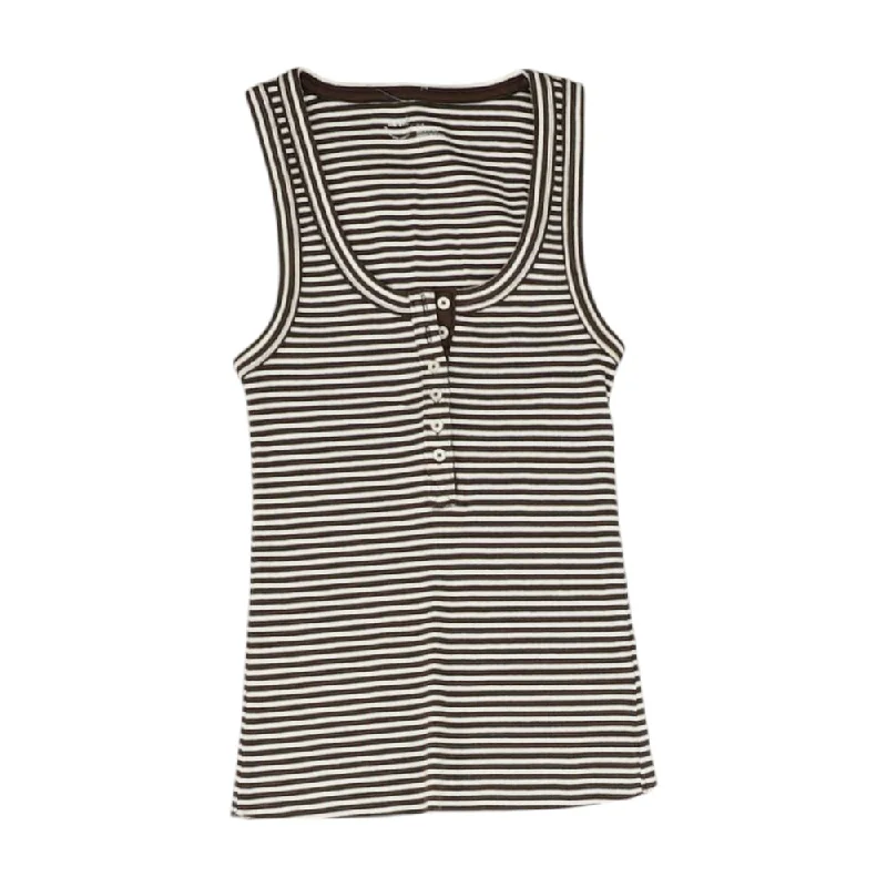 Brown Striped Tank white tank top