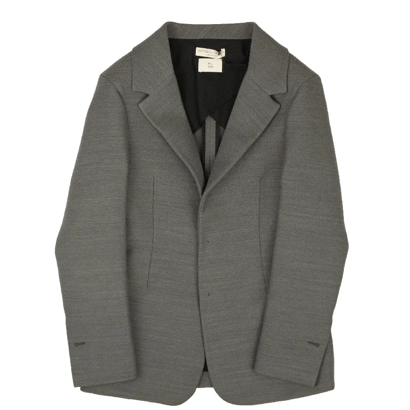 NWT BOTTEGA VENETA Light Grey Wool Jacket Fleece Fabric Down Fabric Feather Fabric