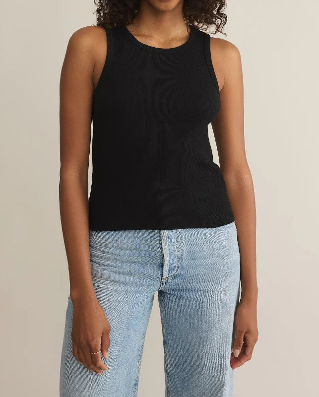 Hadley Tank | Black flirty tank top