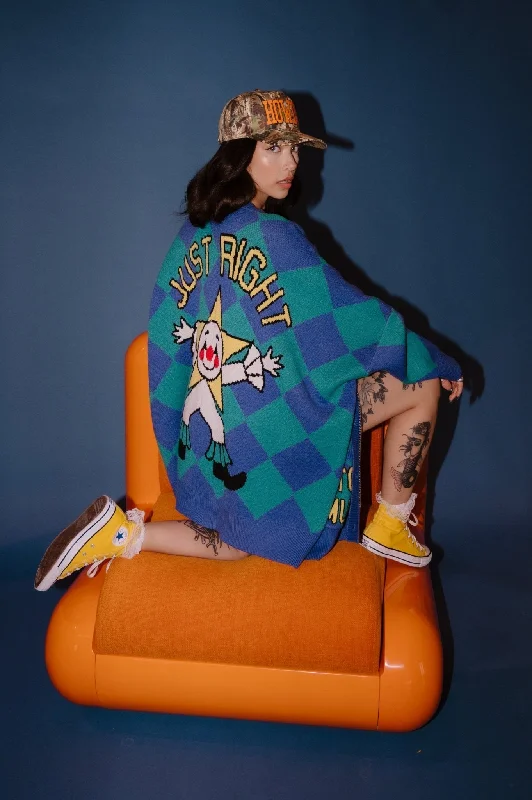 Just Right Oversized Clown Cardigan Thin Thick Dense
