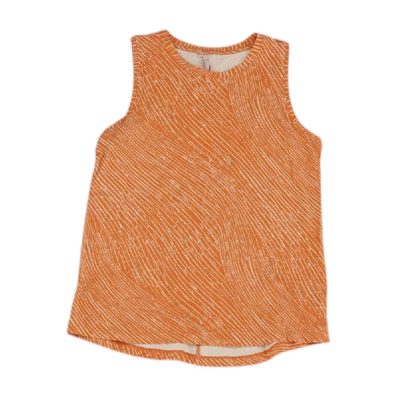 Orange Striped Tank grey tank top