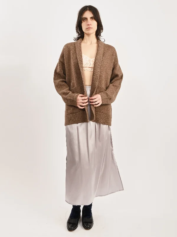 Brown Colles Cardigan Rayon Fabric Velvet Fabric Corduroy Fabric