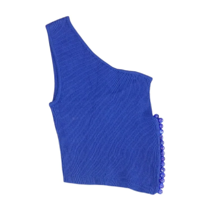 Blue Solid Tank casual tank top