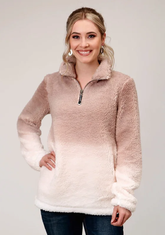 Roper Womens Pink Polyester Polar Fleece Dip Dye Jacket Snapped Jacket Toggled Jacket Drawstring Jacket Roper Womens Pink Polyester Polar Fleece Dip Dye Jacket Snapped Jacket Toggled Jacket Drawstring Jacket
