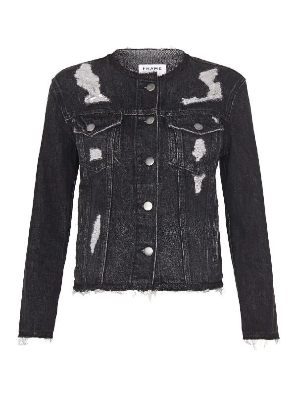 Rigid Re-release Le Jacket Raw Edge Cardigan Sweater Pullover