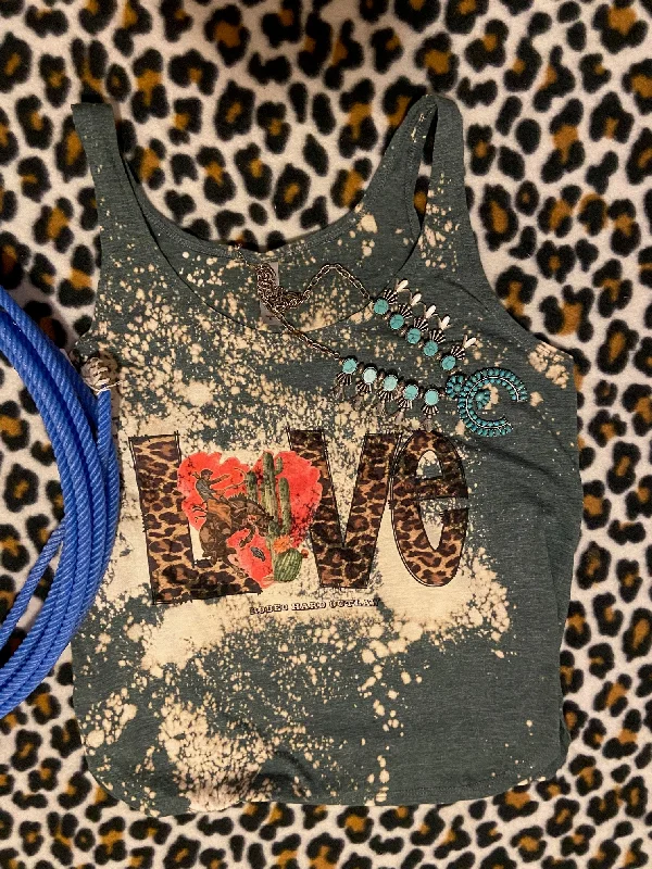 Love Heart Rodeo Graphic Tank Top l Unisex Jersey Short Sleeve Tee essential tank top