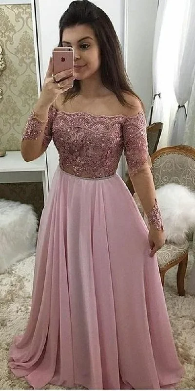 Off Shoulder Full Sleeves Long Prom Dress 2019 Custom Made Beaded Pink Evening Party Dress cg2518 Tunics Denim casual Off Shoulder Full Sleeves Long Prom Dress 2019 Custom Made Beaded Pink Evening Party Dress cg2518 Tunics Denim casual