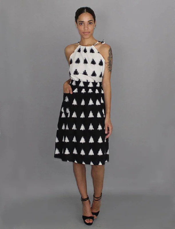 Triangles Midi Skirt cashmere skirt fine