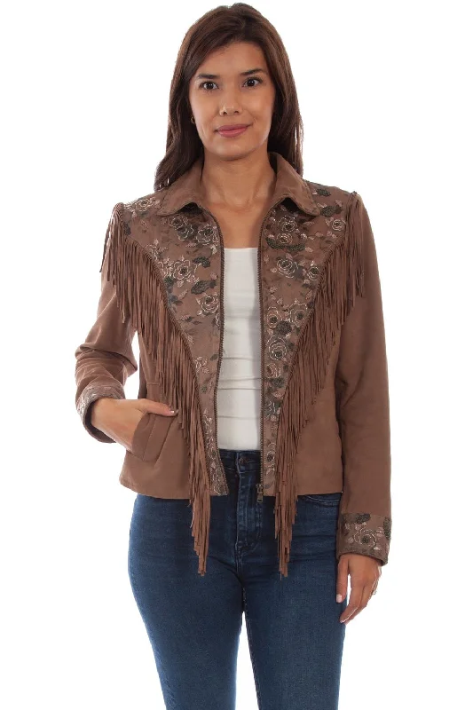Scully Womens Sand Leather Beaded Yoke Jacket Ribbed Jacket Pleated Jacket Ruffled Jacket Scully Womens Sand Leather Beaded Yoke Jacket Ribbed Jacket Pleated Jacket Ruffled Jacket