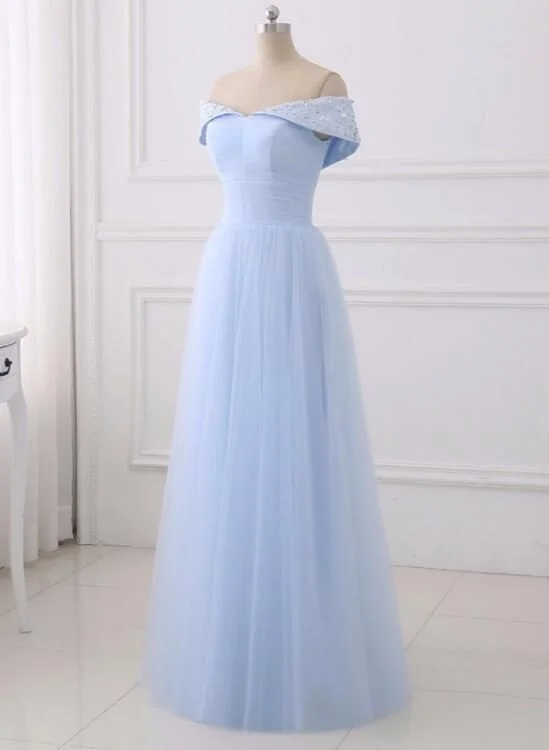 Light Blue Simple Bridesmaid Dresses, Off Shoulder Party Dress, Simple Tulle Junior Prom Dress, cg4012 Tunics Favorite customer Light Blue Simple Bridesmaid Dresses, Off Shoulder Party Dress, Simple Tulle Junior Prom Dress, cg4012 Tunics Favorite customer