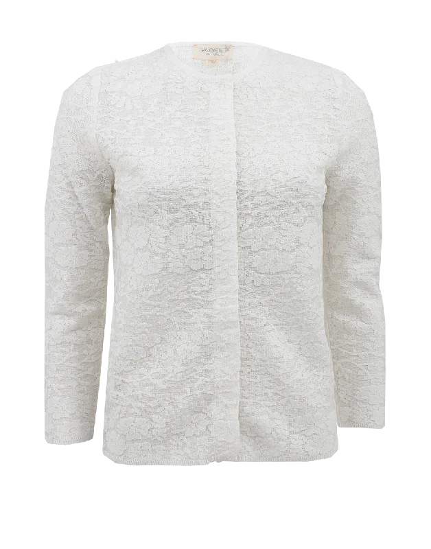 Long Sleeve Crewneck Cardigan Fitted Loose Oversized