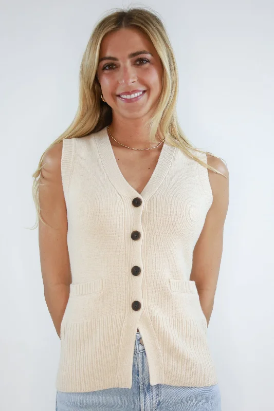 Audra Vest Cardigan Houndstooth Herringbone Solid