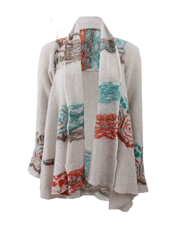 Swirls Serape Cardigan Slim Fit Regular Fit Oversized