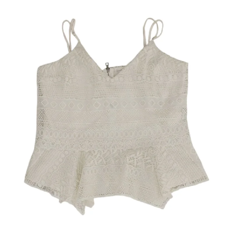White Solid Cropped Tank lavender tank top