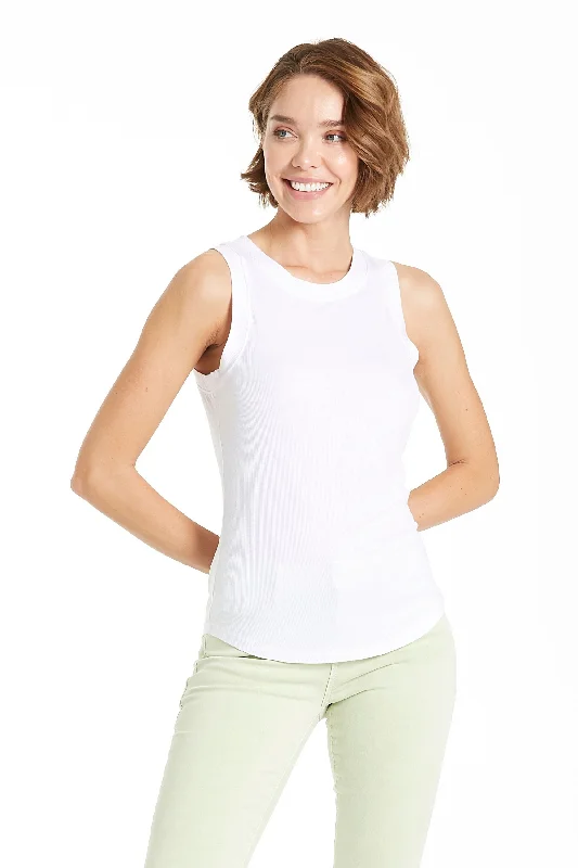 Cleo Tank | White crew neck tank
