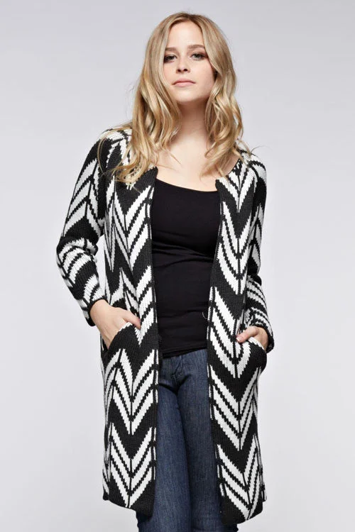 Long Ladies Cardigan Knit Fabric Woven Fabric Fleece Fabric