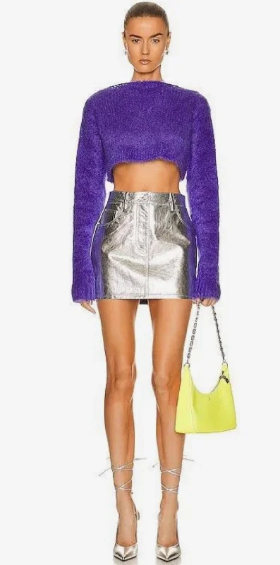 Golden hour metallic mini skirt corduroy skirt cozy