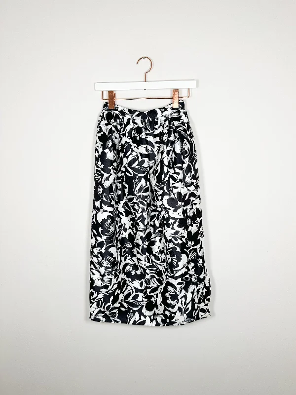 CO|TE - Deva Skirt - Black Print button skirt front