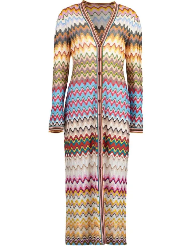Striped Duster Cardigan Herringbone Houndstooth Plaid