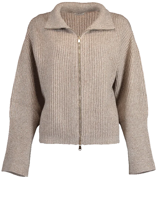 Zip Front Knit Jacket Toggled Jacket Drawstring Jacket Belted Jacket