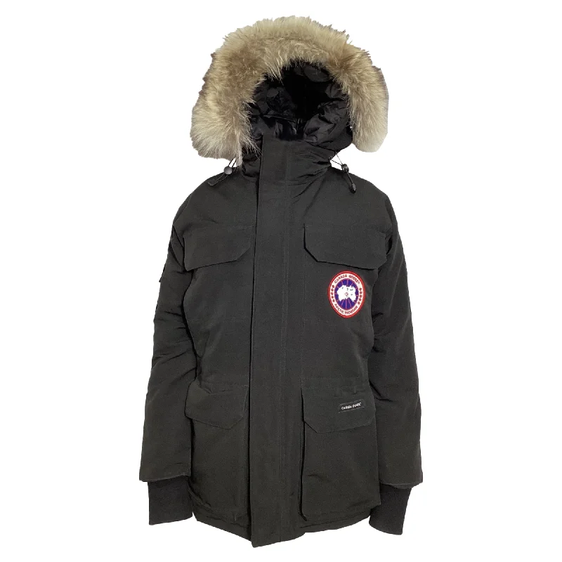 Canada Goose Expedition Fur-Trim Down Jacket in Black Nylon Fleece Fabric Down Fabric Feather Fabric Canada Goose Expedition Fur-Trim Down Jacket in Black Nylon Fleece Fabric Down Fabric Feather Fabric