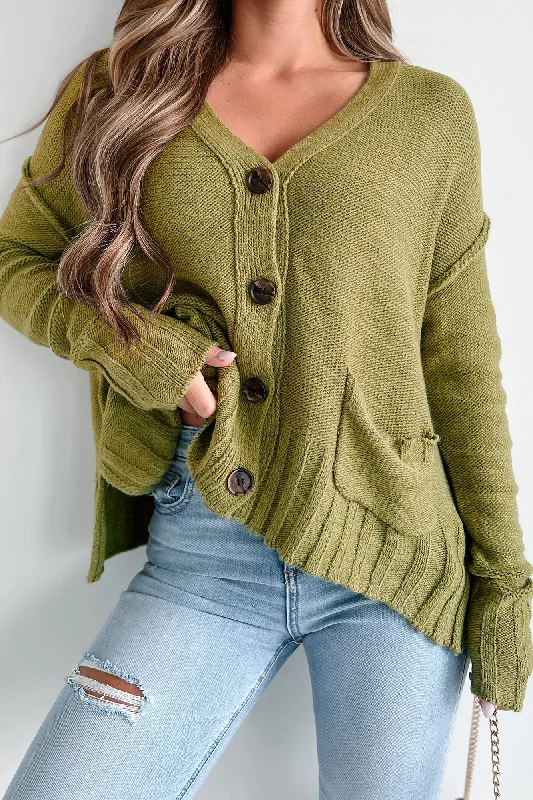 Say No More Button Front Sweater Cardigan (Light Olive) Cashmere Blend Cotton Blend Poly Blend Say No More Button Front Sweater Cardigan (Light Olive) Cashmere Blend Cotton Blend Poly Blend