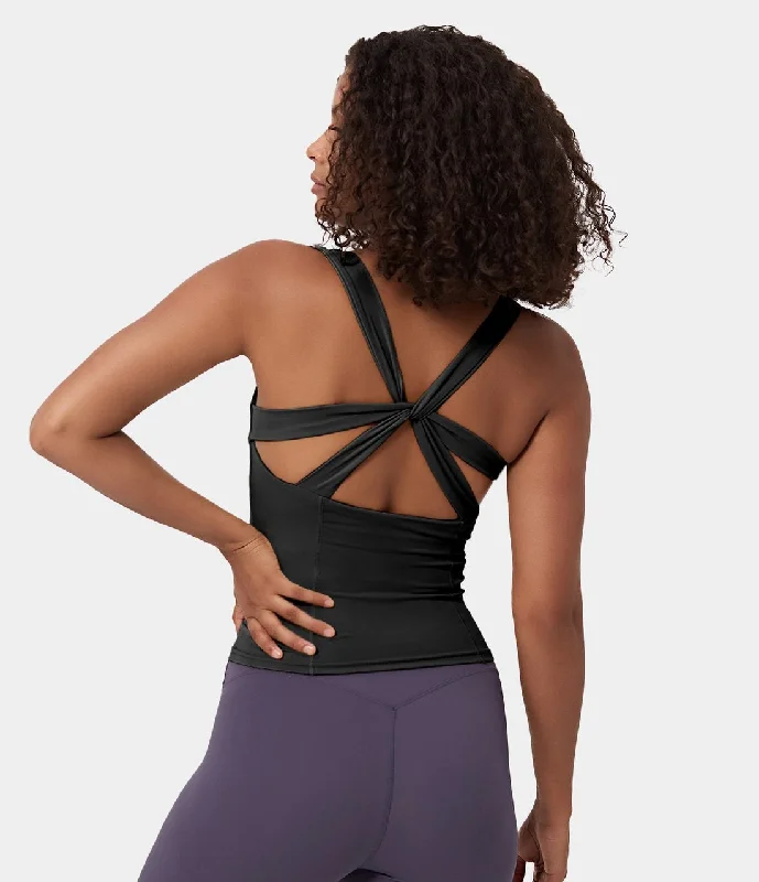 Crisscross Twisted Tank relaxed fit tank