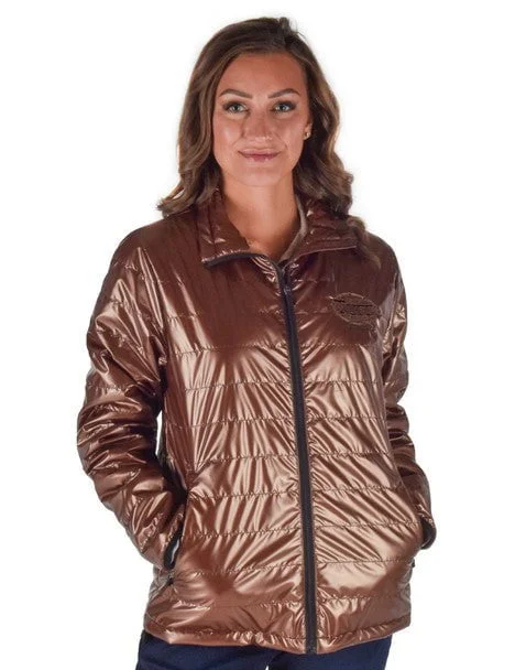Cowgirl Tuff Womens Horizontal Midweight Copper Polyester Softshell Jacket Satin Fabric Silk Fabric Chiffon Fabric Cowgirl Tuff Womens Horizontal Midweight Copper Polyester Softshell Jacket Satin Fabric Silk Fabric Chiffon Fabric