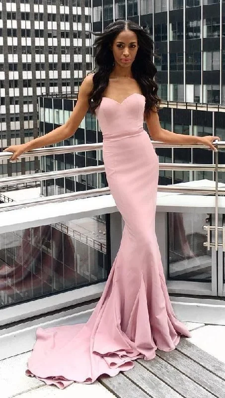 Mermaid Blush Prom Dress,Simple Strapless Formal Party Dress cg5887 Tunics Chic fashionable Mermaid Blush Prom Dress,Simple Strapless Formal Party Dress cg5887 Tunics Chic fashionable