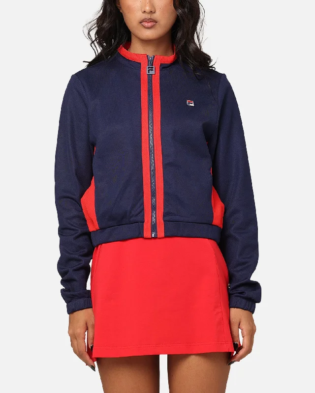 Fila Grason Women's Colourblock Jacket Fila Navy/Fila Hoodie Zip-Up Jacket Button-Up Jacket