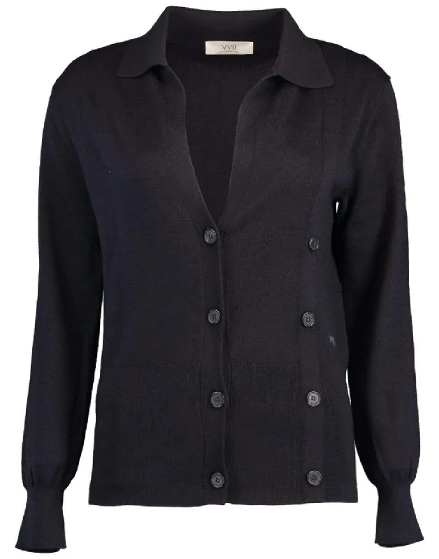 Midnight Double Button Cardigan Oversized Loose Flowy