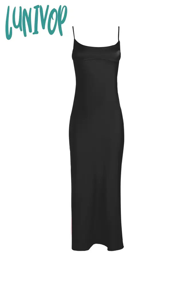 black midi dress