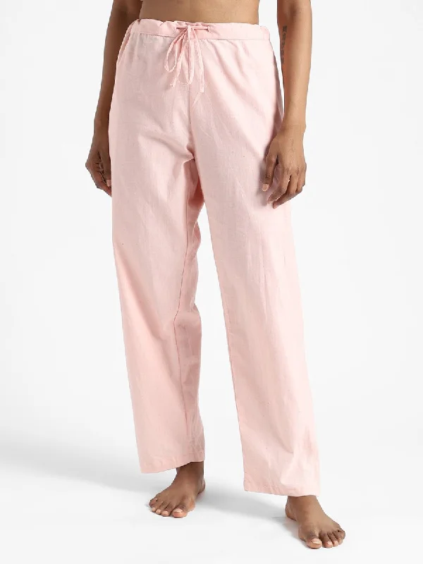 Rose Pink Pants - Hand Spun & Hand Woven - Organic Cotton & Naturally Dyed Cozy Maternity Pants