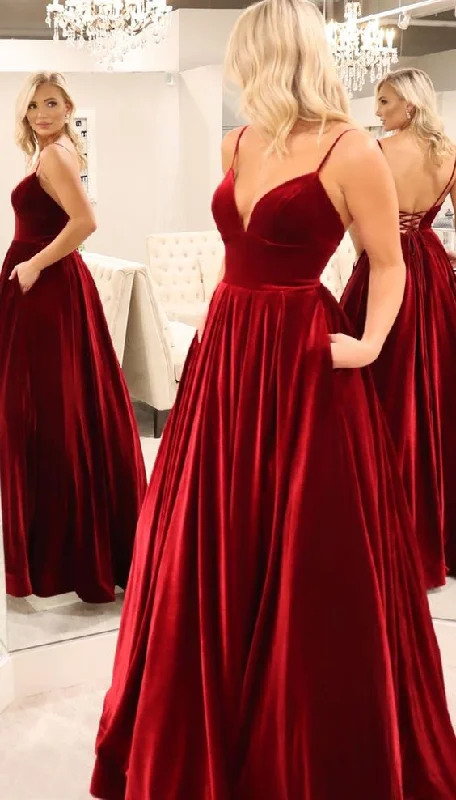 elegant dark red long prom dresses, formal velvet evening party dresses, simple prom gowns with pockets cg6198 Tunics Ceremony elegant elegant dark red long prom dresses, formal velvet evening party dresses, simple prom gowns with pockets cg6198 Tunics Ceremony elegant