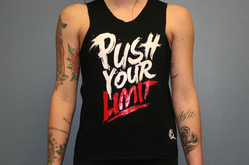 Women’s Black "Push Your Limits" Muscle Tank lightweight tank top