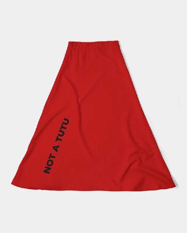 NOT A TUTU STILL DOLLY RED Women's A-Line Midi Skirt lace skirt elegant