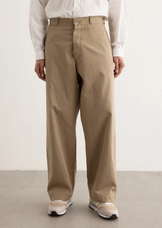 Chino Cloth Wide Pants Lightweight Jogger Pants