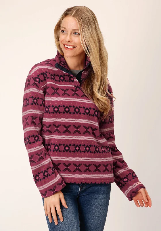 Roper Womens Rusty Aztec Red Polyester Fleece Jacket Chenille Jacket Brocade Jacket Lace Jacket Roper Womens Rusty Aztec Red Polyester Fleece Jacket Chenille Jacket Brocade Jacket Lace Jacket