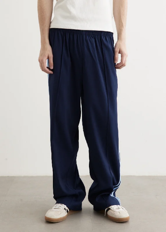 Premium Baggy Track Pants Elegant Wool Trousers