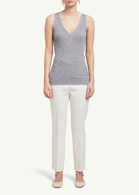 Tibi Cashmere Tank Top teal tank top