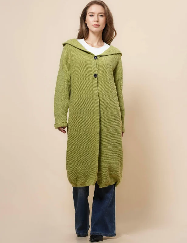 Button Hooded Solid Color Sweater Coat Cardigan NG5135A Slim Fit Regular Fit Oversized Button Hooded Solid Color Sweater Coat Cardigan NG5135A Slim Fit Regular Fit Oversized