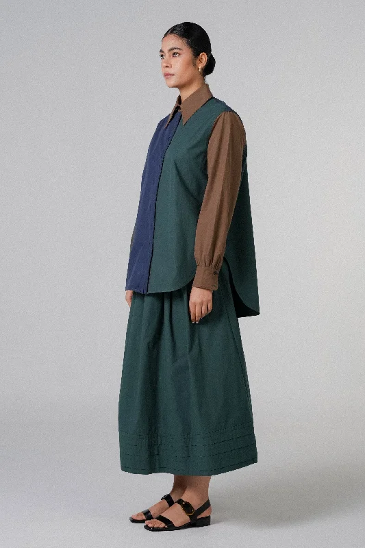 The City Skirt in Forest Green denim skirt casual