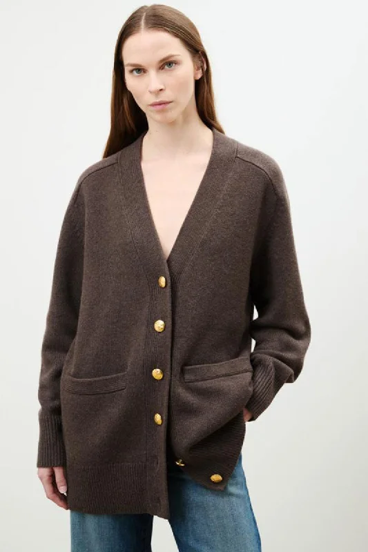 Jaycee Cardigan - Caffe Melange Thin Thick Dense